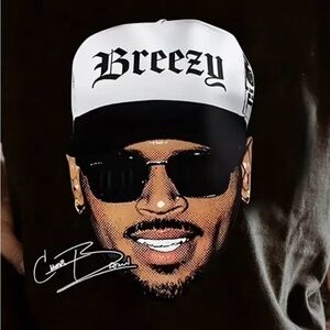 Men's Black Short Sleeve Tee with Breezy Graphic